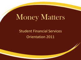 Money Matters - Florida State University