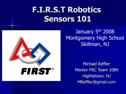 F.I.R.S.T. Robotics Sensors 101 - Home
