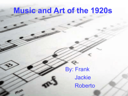 Music and Art of the 1920s - Gertz