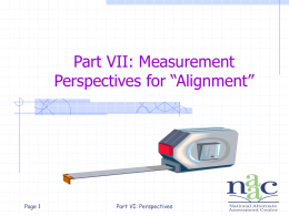 Part V: Alternate Assessment Alignment Issues