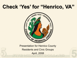 Henrico, VA presentation
