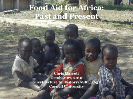 Food Aid Lecture - Charles H. Dyson School of Applied