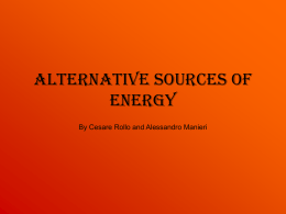 ALTERNATIVE SOURCES OF ENERGY