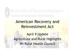 American Recover and Reinvestment Act