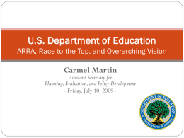 U.S. Department of Education: Vision & Initiatives