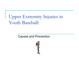 Injuries in Youth Baseball: