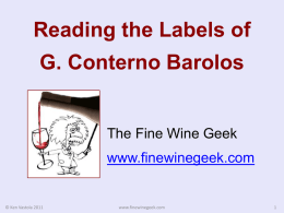 Reading the Labels of the Bruno Giacosa Winery