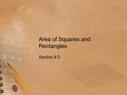 Area of Squares and Rectangles