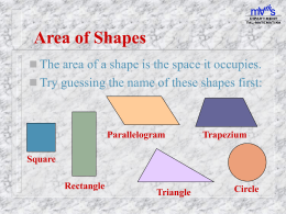 Area of Shapes - Every Maths Topic
