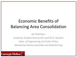 Economic Benefits of Balancing Area Consolidation