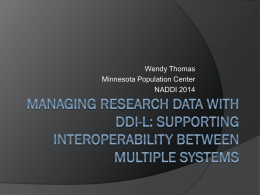 Managing Research Data with DDI