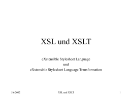 XSL und XSLT