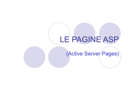 LE PAGINE ASP