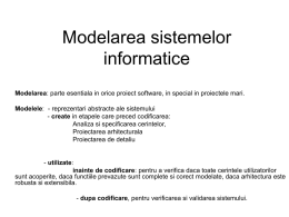 Modelarea sistemelor informatice