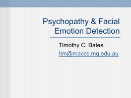 Psychopathy & Facial Emotion Detection