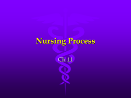 Nursing Process - Chipola College