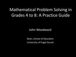 The Problem with Math May Be the Problems Unsolved