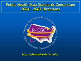 Toward Standardization of Health Data