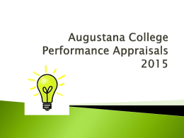 Augustana College Performance Appraisals 2015