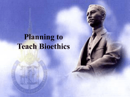 Bioethics for Clinicians