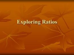 Exploring Ratios