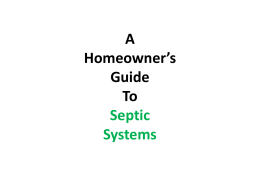 A Homeowner’s Guide To Septic Systems