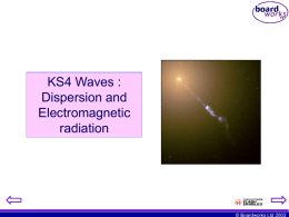 Waves - Dispersion and Electromagnetic Radiation