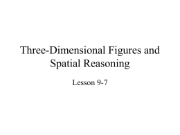 Three-Dimensional Figures and Spatial Reasoning