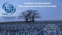 Guidance on International Mass Appraisal and Related Tax