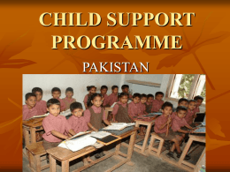 "Child Support Programme: Pakistan", Francisco V Ayala