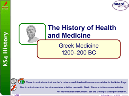 4. Greek Medicine