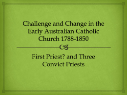 Challenge and Change in the Early Australian Catholic