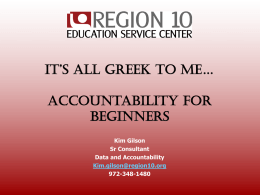 It’s All GrEEk to Me.. Accountability for Beginners