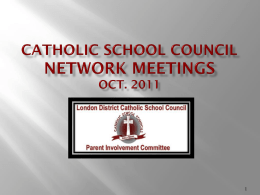 Catholic School Council Networking