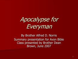 Apocalypse for Everyman - Avon Christadelphian Ecclesia