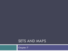 Sets and Maps - LeMoyne