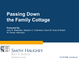 Passing Down the Family Cottage