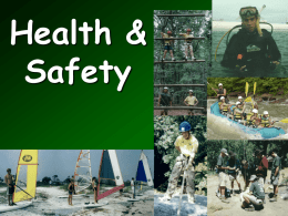 Health and Safety - U.S. Scouting Service Project