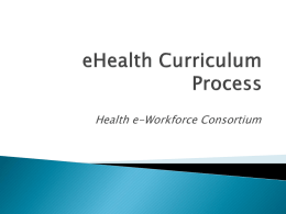 IT Core Curriculum - Health information technology