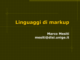 Linguaggi di markup