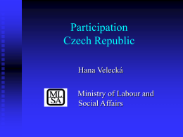 Presentation: Participation in the Czech Republic