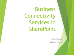 External Content Types in SharePoint 2010