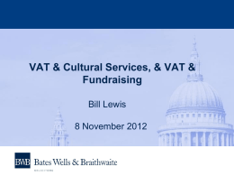 Tax, Gift Aid & VAT
