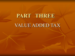 VALUE ADDED TAX (VAT) & Pharmasoft