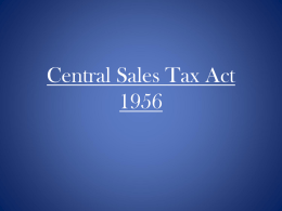 Central Sales Tax Act - GCG-42