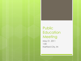 Public Education Meeting - Blackford County Concerned Citizens