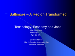 Baltimore – A Region Transformed