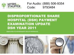 Disproportionate share hospital (DSH) Payment Examination