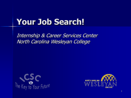 Resumes & Cover Letters - North Carolina Wesleyan College