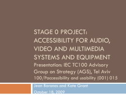 Stage 0 project: Accessibility for audio, video and
